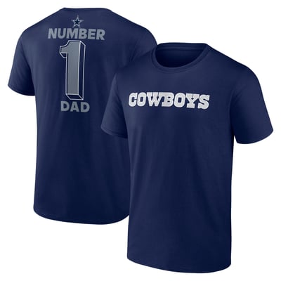 Dallas Cowboys Logo Athletic #1 Dad Jersey T-Shirt - Navy